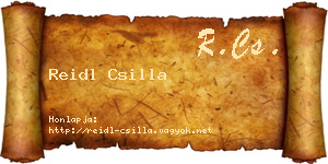 Reidl Csilla névjegykártya